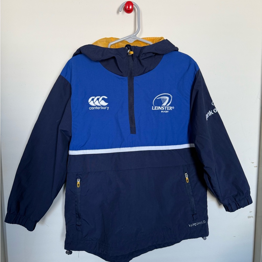 Boys Canterbury Leinster rugby hooded half zip jacket